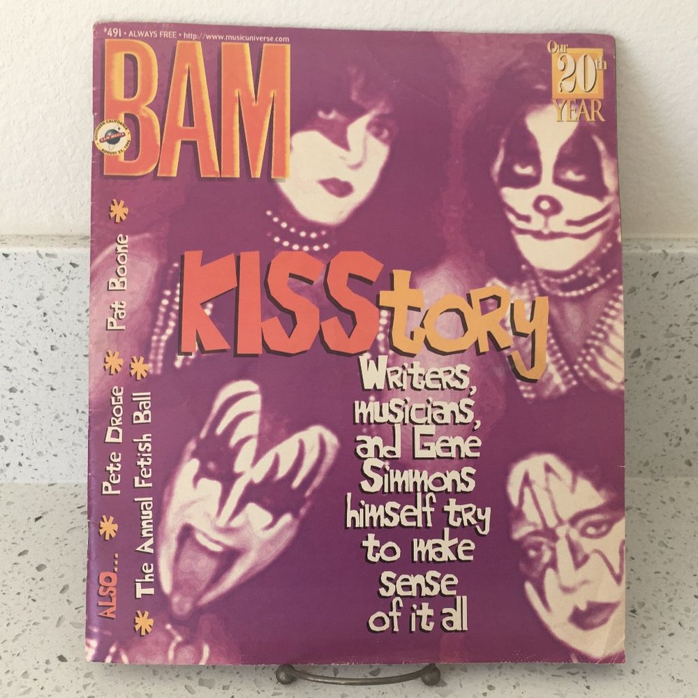 BAM Magazine KISS On Cover With Story Inside Issue #491 (08-23-1996)
